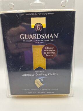 Guardsman Reusable Ultimate Dusting Cloths 5 Pack 14"x18" 100% Cotton Flannel